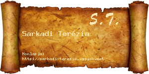 Sarkadi Terézia névjegykártya