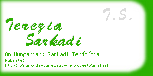 terezia sarkadi business card